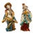 Eugenio Pattarino Ceramic Sculpture of Chinese Man and Lady, Italian Chinoiserie For Sale