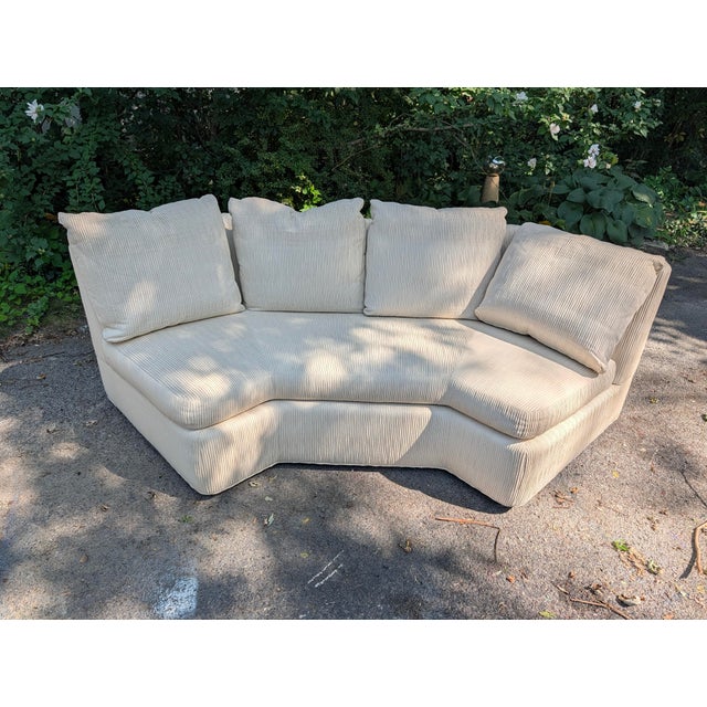 1990s Baker Furniture 2 Piece Sectional With Ottoman For Sale In Chicago - Image 6 of 13