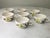 Shabby Chic Set of 7 Dixie Dogwood Pattern Tea Cup Set by Blue Ridge Southern Pottery For Sale - Image 3 of 8