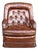 Vintage 1970s Drexel Heritage Brown Leather Button-Tufted Swivel-Tilt Lounge Chair For Sale