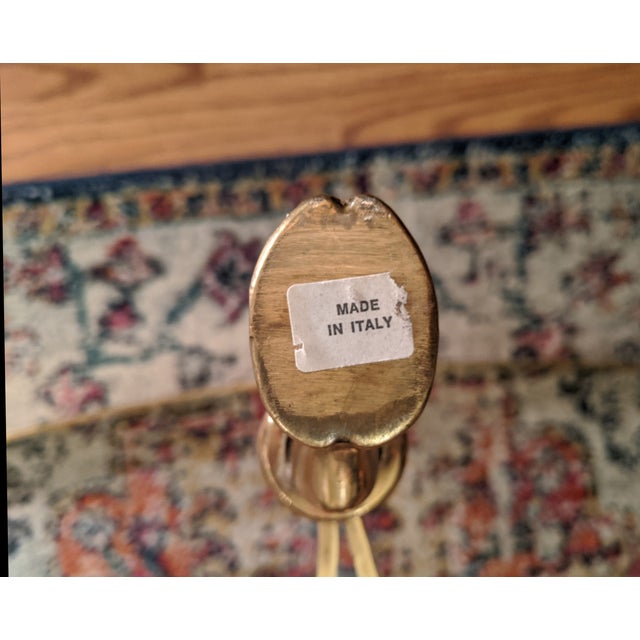 Beautiful La Barge Italian Brass Hoofed Oval Glass Top Coffee Table. In excellent condition!