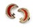 Chanel Chanel Vintage Gold Plated CC Red Moon Crystal Clip on Earrings, A Pair For Sale - Image 4 of 5