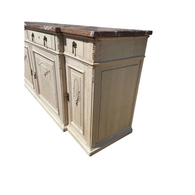 1920s Vintage Conservatory Dresser with Belgian Marble Top, 1923 For Sale - Image 5 of 10