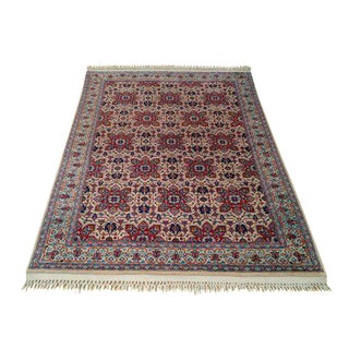 Persian Kashan Hand-Knotted Rug - 4′7″ × 6′8″ - Size Cat. 4x6 5x7 For Sale