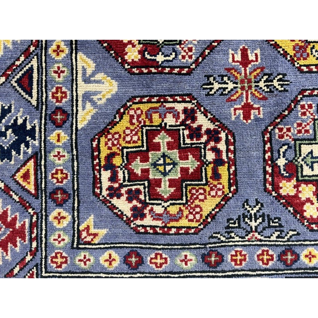 Gray Turkmen Philpa Bokhara Design Wool Rug, 3'4" X 4'10" For Sale - Image 9 of 14