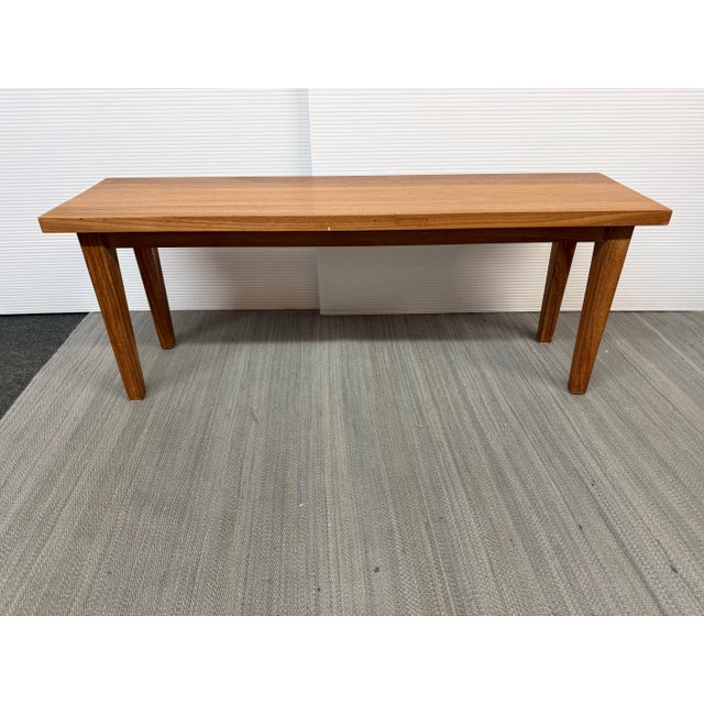 Rustic Modern Reclaimed Teak Bench For Sale - Image 4 of 13