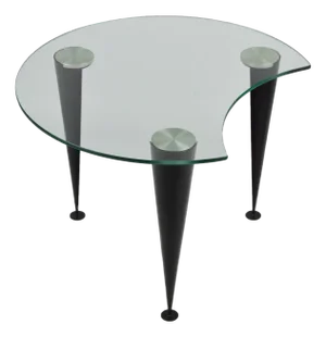 Vintage Coffee Table in Glass and Metal, 1980s