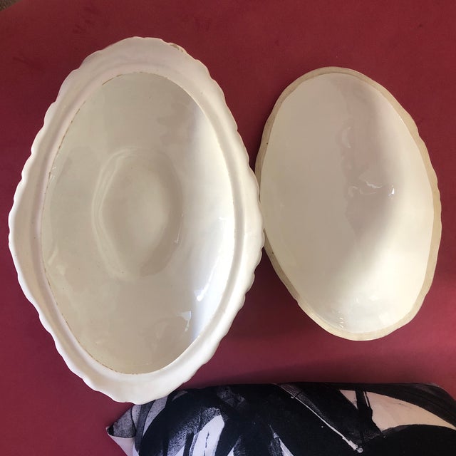 Footed White Tulip Soup Tureen Made in Italy Chairish