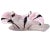 Vintage Murano Pink Black White Alternating Ribbons Italian Art Glass Folded Edges Decorative Bowl For Sale In Orlando - Image 6 of 9