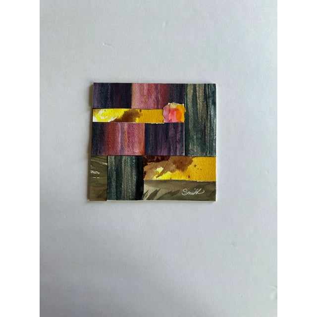 Collage from painted papers. Signed and ready to frame.