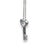Modern 10k White Gold Heart-Key Pendant With Diamonds For Sale - Image 3 of 4