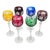 Late 20th Century Ajka Marsala Ruby Overlay Hand-Cut Crystal Hock Wine Goblets, Hungary 8.625" 6pc For Sale