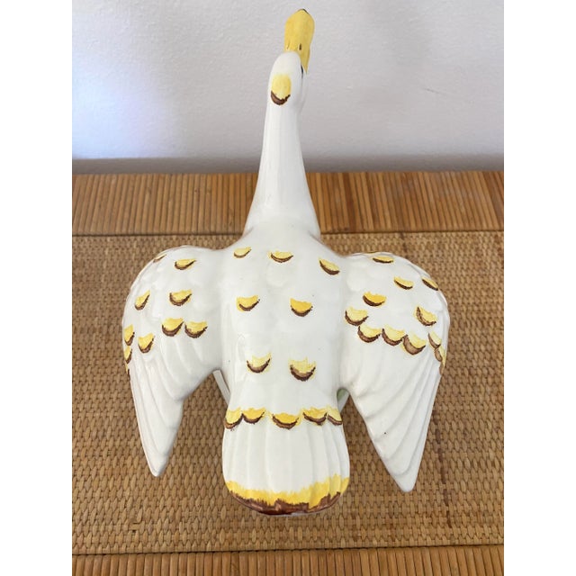 Mid 20th Century Mid-Century Italian Porcelain Geese Figurines - a Pair For Sale - Image 5 of 13