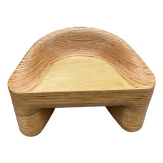 Organic Modern Sculptural Stacked Plywood Low-Back Tub Chair – Timbur Studio For Sale