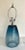 Blue Modern Ombre Blue Linear Cut Glass Table Lamp For Sale - Image 8 of 12