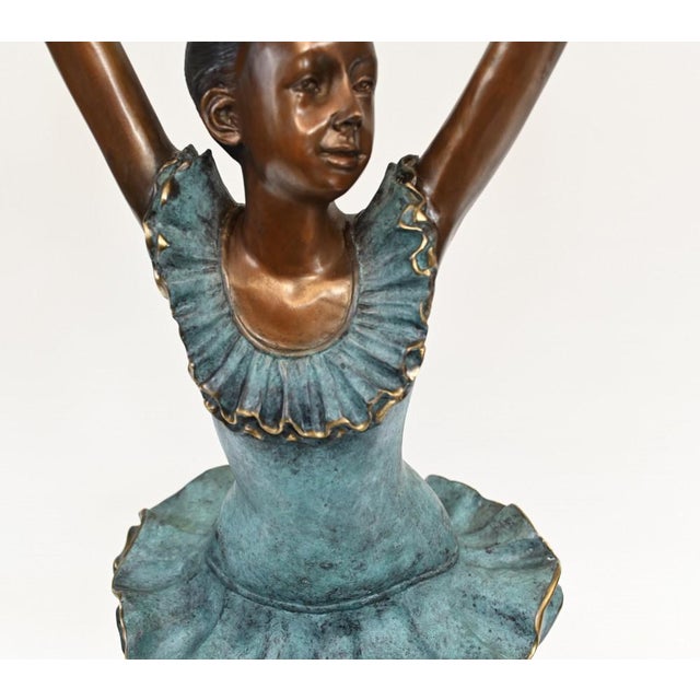 French Bronze Ballet Dancer Figurine For Sale - Image 4 of 10