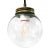 Vintage Industrial Brass & Clear Glass Pendant Light, in Very Good conditions. Designed 1950 to 1959 Up to 250V (Europe/UK...