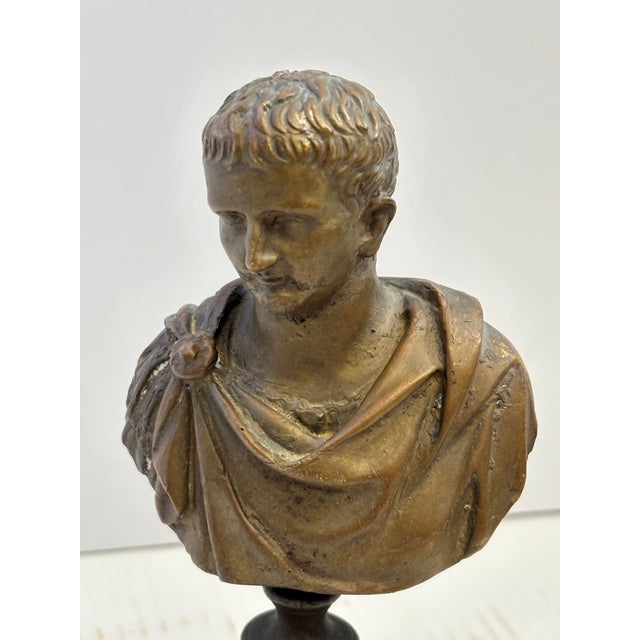 Antique Bronze Bust of the Roman Emperor Tiberius For Sale In West Palm - Image 6 of 11
