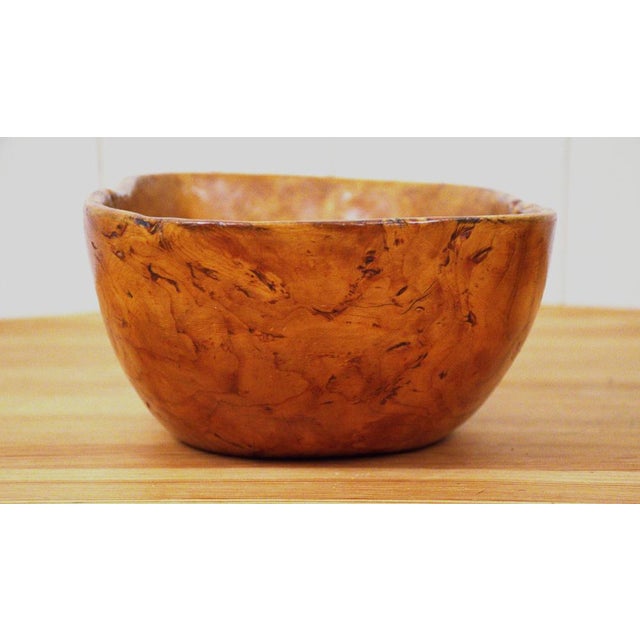 Wood Swedish Birch Burl Bowl, 1876 For Sale - Image 7 of 14