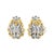Mid 20th Century Mid-Century Italian 18k Gold Emerald & Diamond Earrings, A Pair For Sale In Miami - Image 6 of 10
