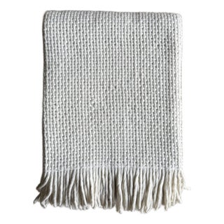 Amari Wool Bed Scarf Throw - Off White For Sale