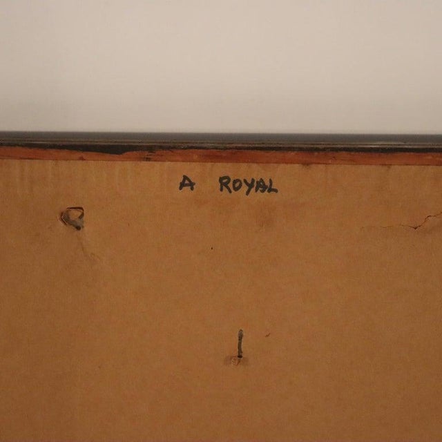 Vintage Surrealist Ink & Watercolor Drawing “A Royal” by A. W. Guenther C1968 For Sale - Image 11 of 11