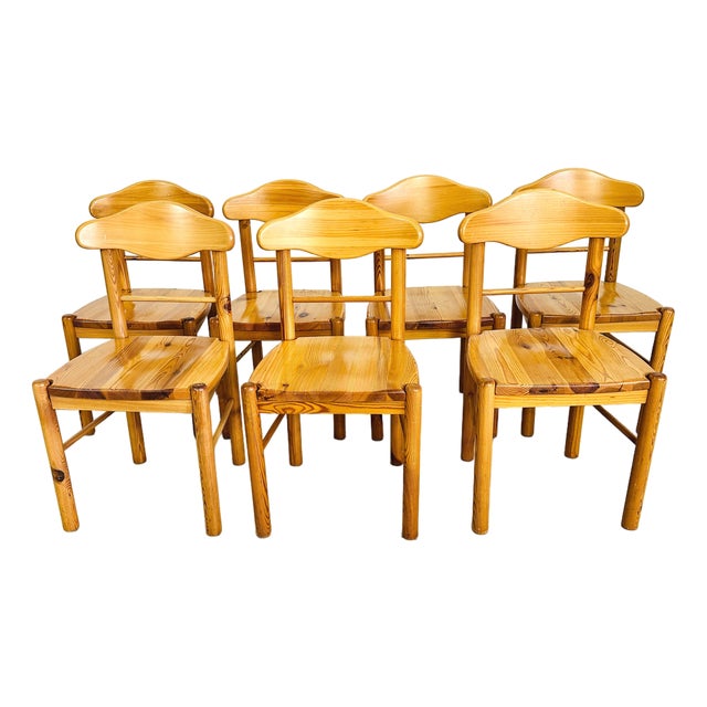 Pine Dining Chairs Attr. Rainer Daumiller – Set of 7 For Sale