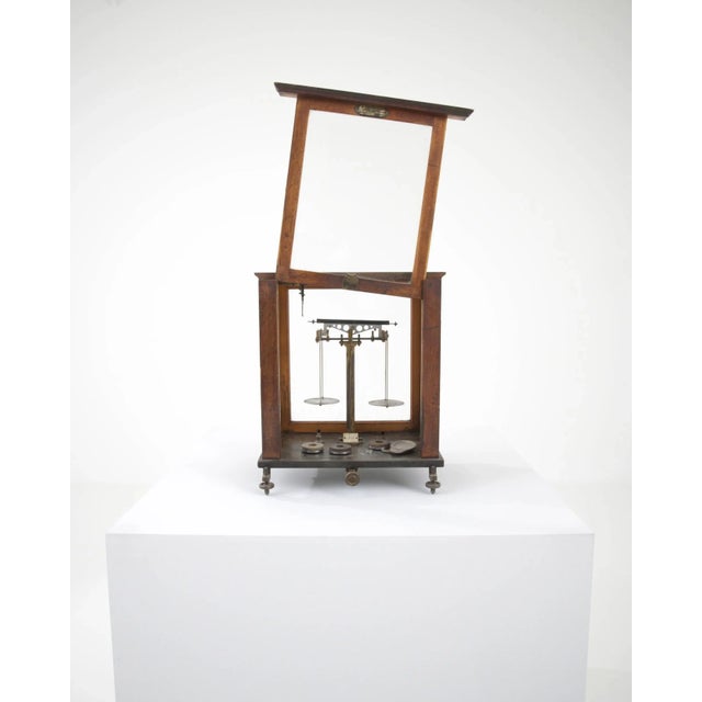 Wood Early 20th Century French Laboratory Scale For Sale - Image 7 of 12