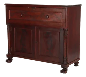 Antique American Empire Classical Flame Mahogany Butler’s Desk C1840