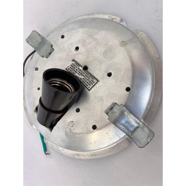 Mid-Century Milk Glass Flush Mount or Wall Light, Former Czechoslovakia, 1970s For Sale - Image 6 of 10