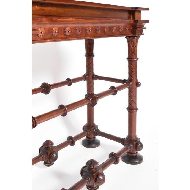 Arts & Crafts Wooden Console Table, 1910s For Sale - Image 4 of 6