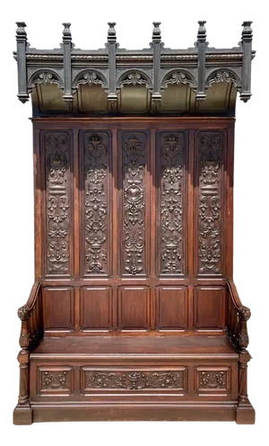 Neo-Gothic Castle Safe Bench