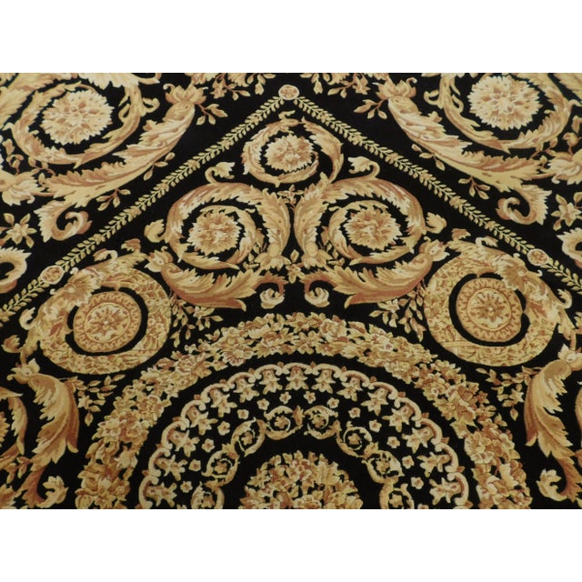 Early 21st Century Vintage Aubuson Style Hand Knotteed Rug. 7'10"x 8' For Sale - Image 11 of 13