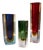 Sommerso Murano Glass Vases by Flavio Poli for Seguso, Italy, 1950s, Set of 3 For Sale