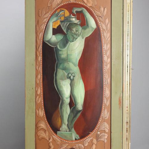 Directoire Wardrobe in Lacquered and Painted Walnut For Sale - Image 6 of 15