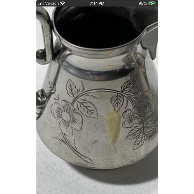 Silver Wilcox 1866 Silver-Plated Tea Set For Sale - Image 8 of 11