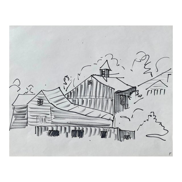 Frank Wallace Vermont Farm Drawing Chairish