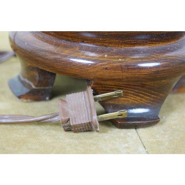 Vintage Japanese Floral Irises Kingfisher Bird Ginger Jar Vase Urn Lamp 25" For Sale - Image 12 of 13