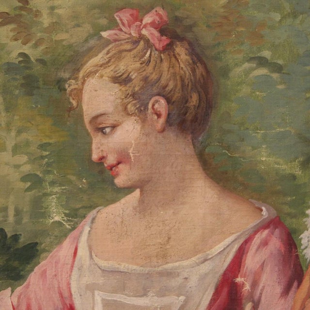 Italian Artist, Romantic Scene, 20th Century, Oil on Canvas, Framed For Sale - Image 7 of 17