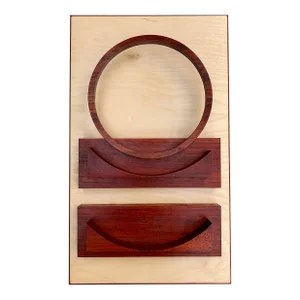Contemporary Abstract Three Dimensional Geometric Wood Wall Sculpture