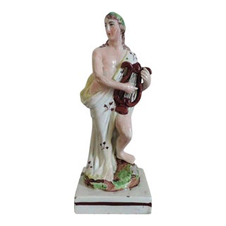 Early 19th Century English Staffordshire Pearlware Classical Figure of Apollo For Sale