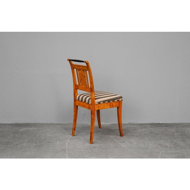19th Century Biedermeier Chairs in Birch, Set of 6 For Sale - Image 6 of 18
