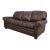 Hancock & Moore Quality Brown Leather 3 Seat Sofa For Sale