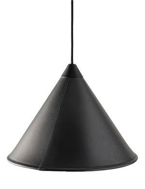Namibia Leather Cone Lamp by Cuero Design