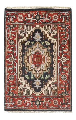 Navy Hand Knotted Serapi Rug 2' X 3' D10228