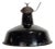 Industrial Black Enamel Factory Lamp with Cast Iron Top from Elektrosvit, 1950s For Sale