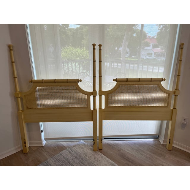 Vintage Bali Hai Twin Headboards Attributed to Henry Link For Sale In Naples, FL - Image 6 of 18