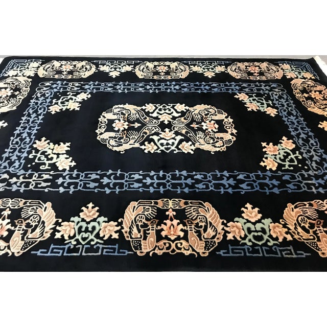 1940s Vintage Art Deco Chinese Rug-7’x 10’3” For Sale In Los Angeles - Image 6 of 13