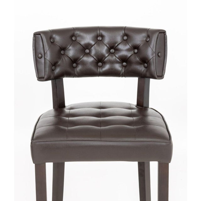 Contemporary Brabbu Chocolate Leather Bar Stools, 3 For Sale - Image 3 of 9
