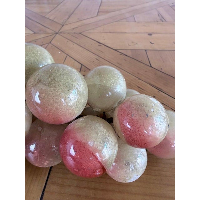Mid 20th Century Large Vintage Italian Alabaster Grape Cluster Sculpture For Sale - Image 5 of 7